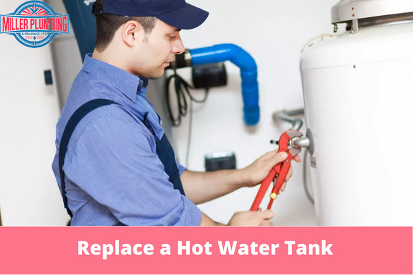 How long does it take to replace a hot water tank